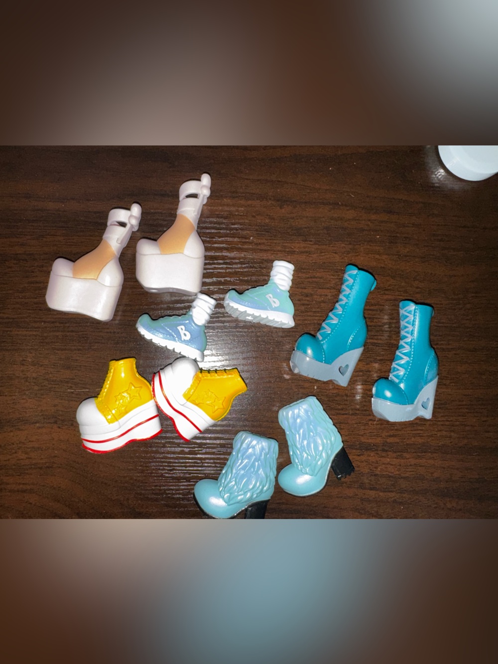 Assorted Kids Toy Shoes Set - Blue, Yellow, White